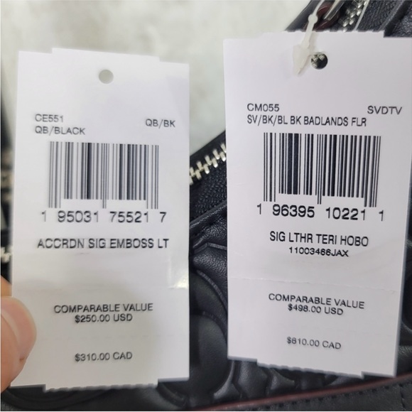 🔥SALE COACH 2 SET Black Signature 3-in-1 Handbag Shoulder Bag Crossbody Purse - Picture 7 of 16